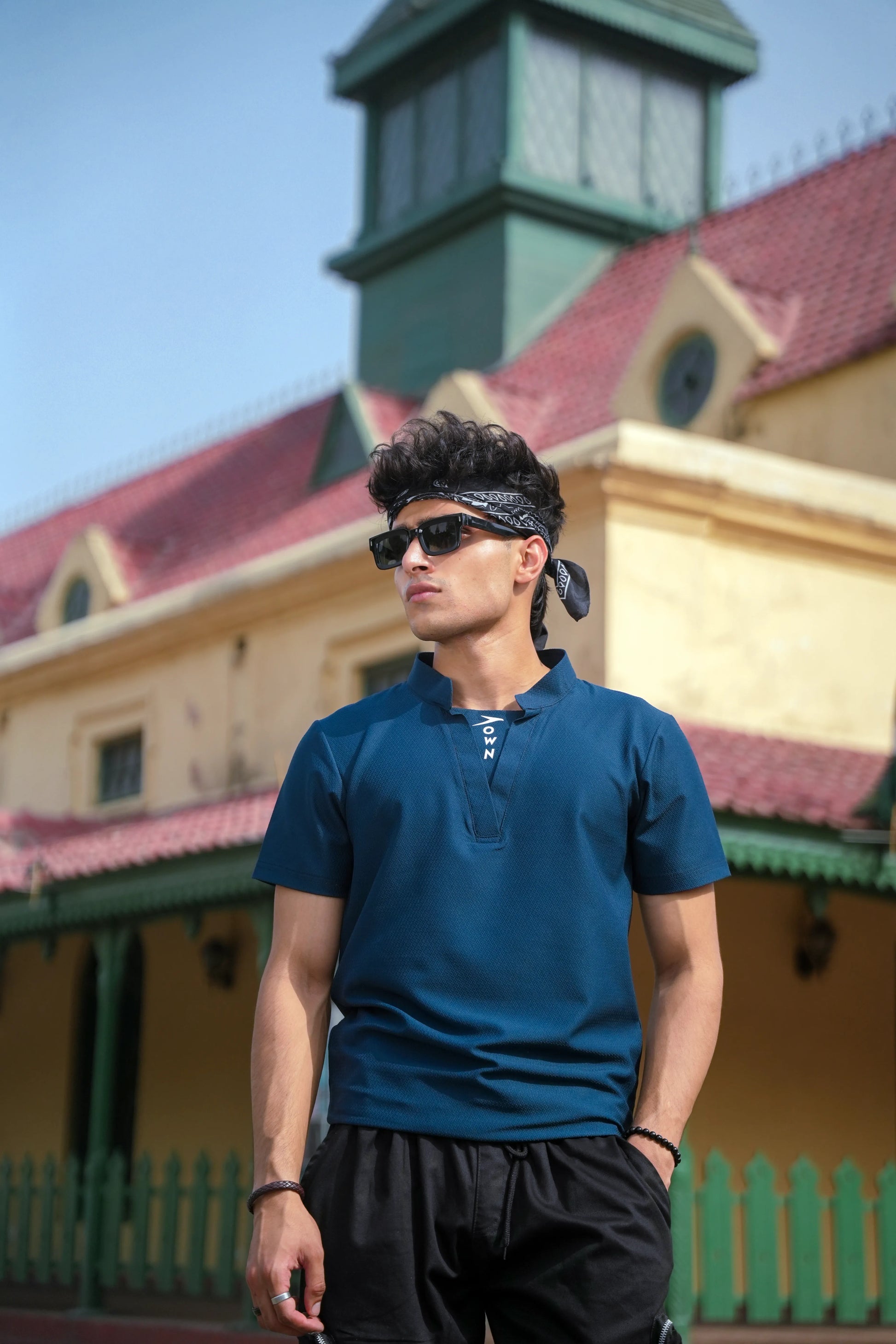 Men V Neck Polo