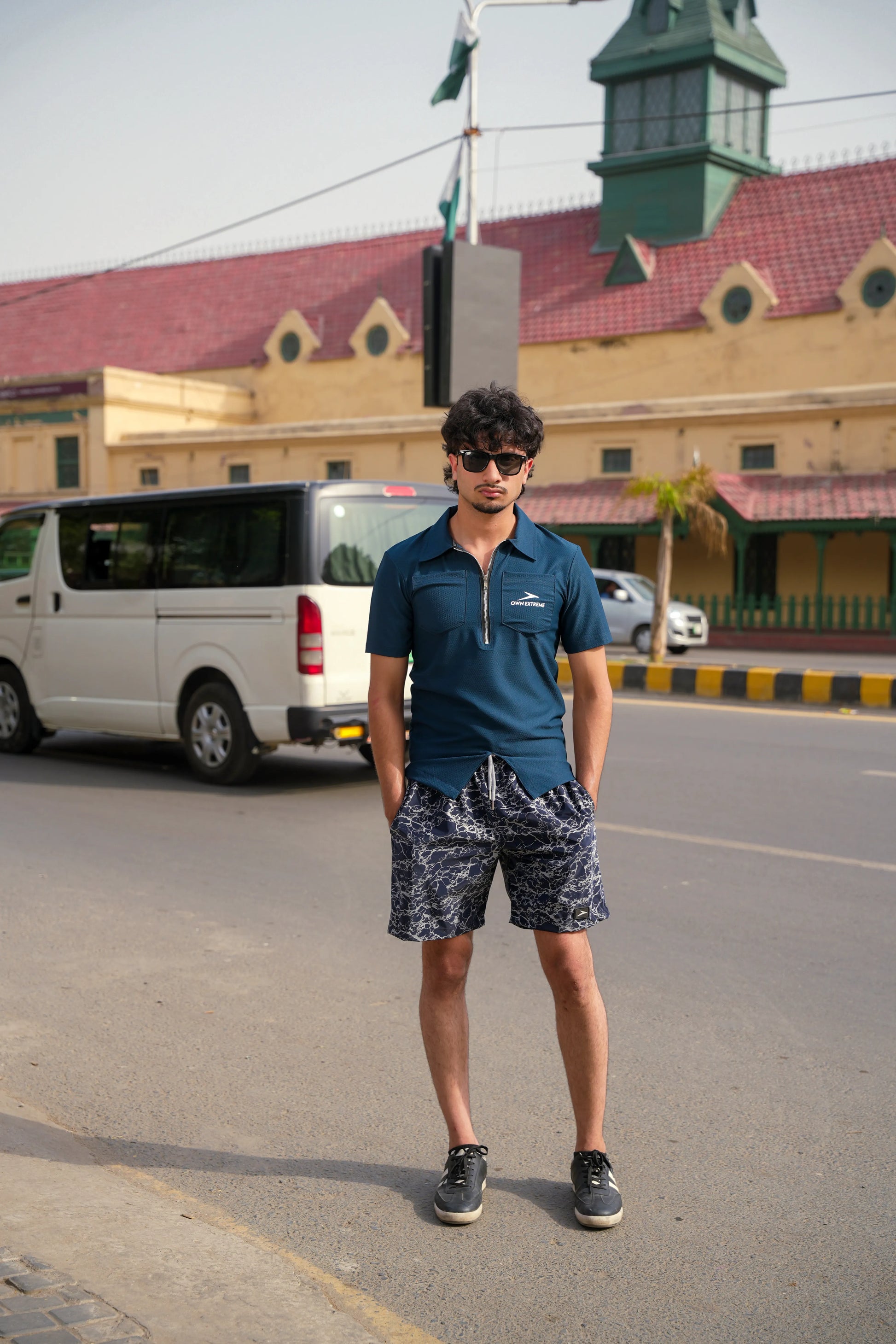 Zippered Polo Shirt