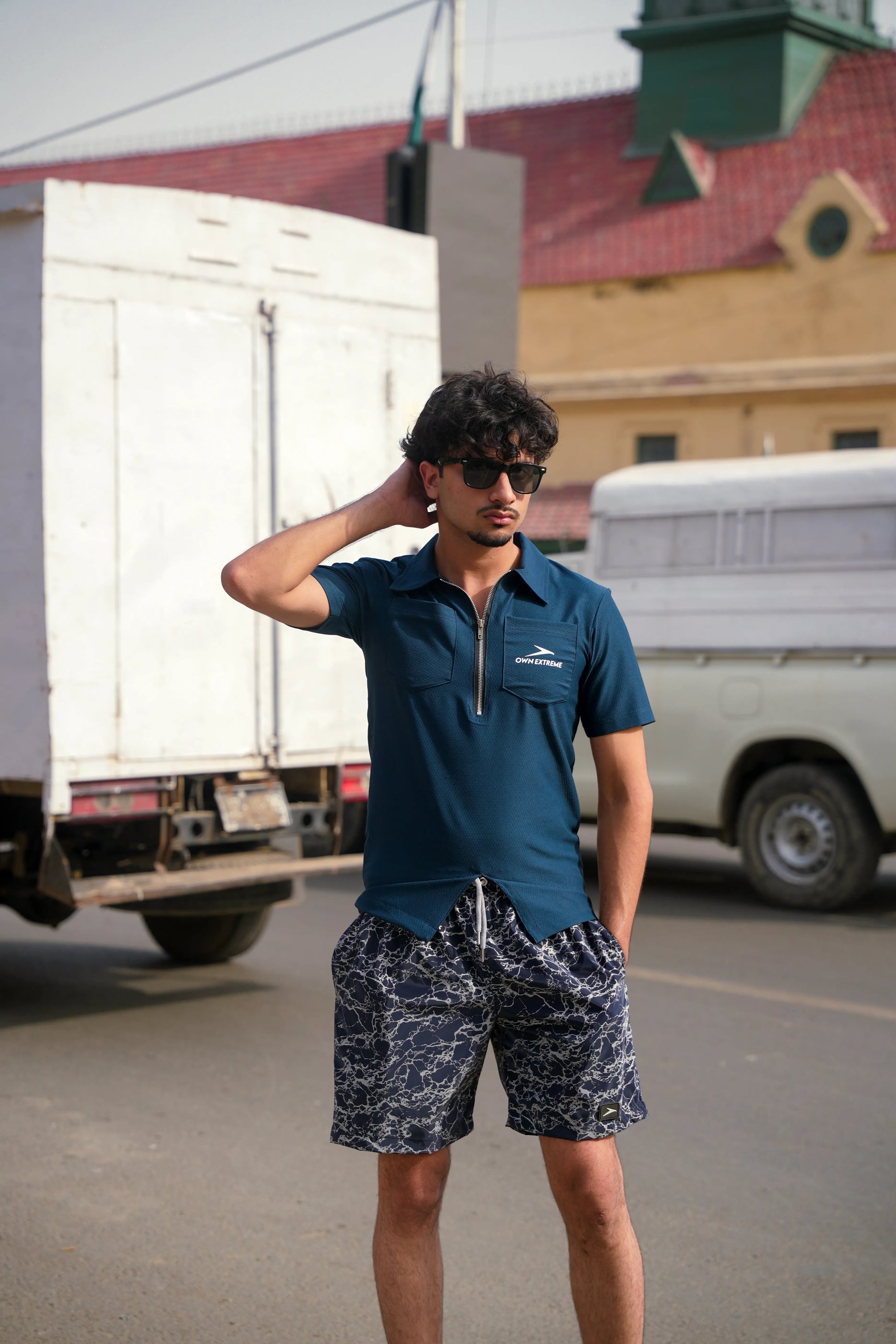 Zippered Polo Shirt