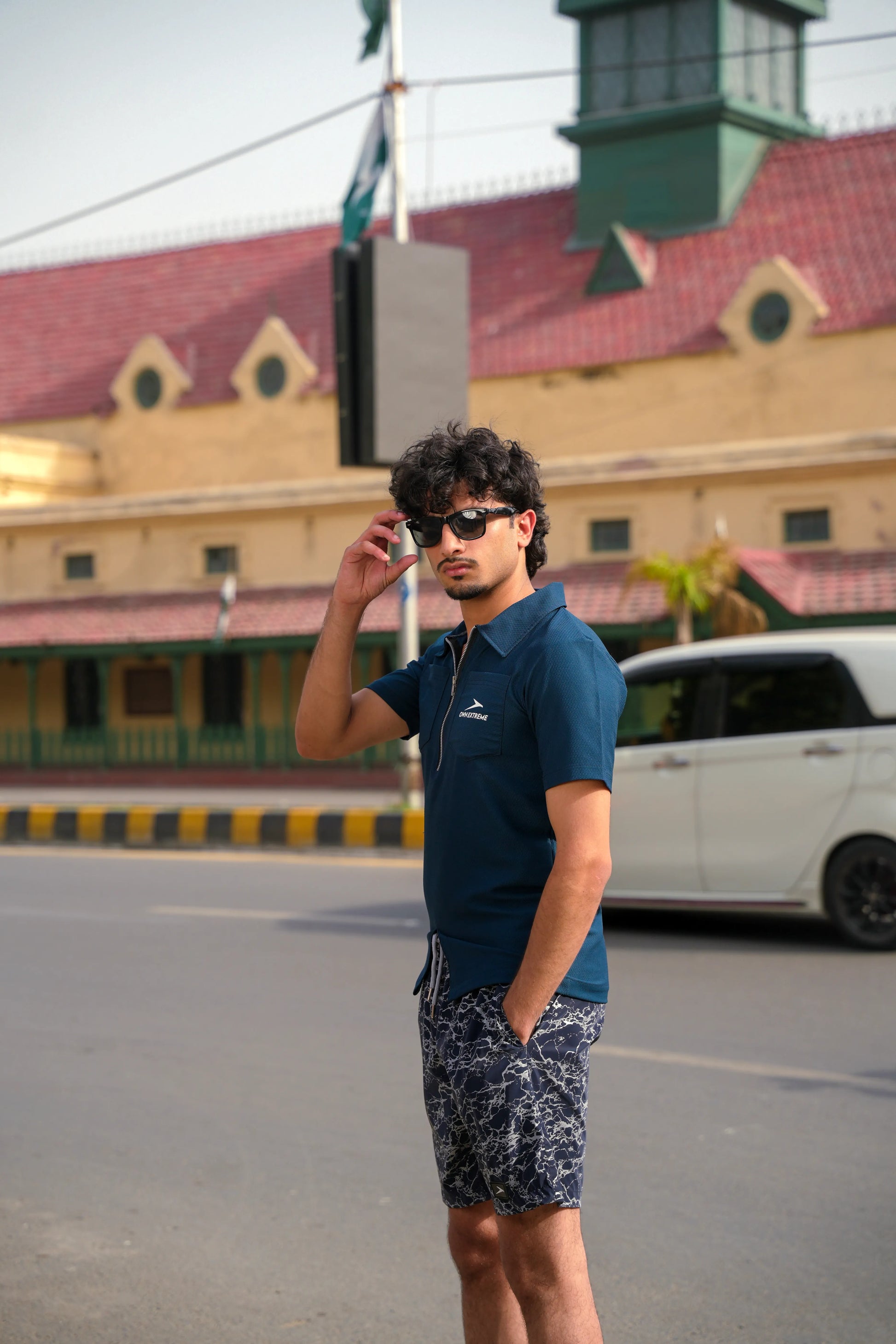 Zippered Polo Shirt