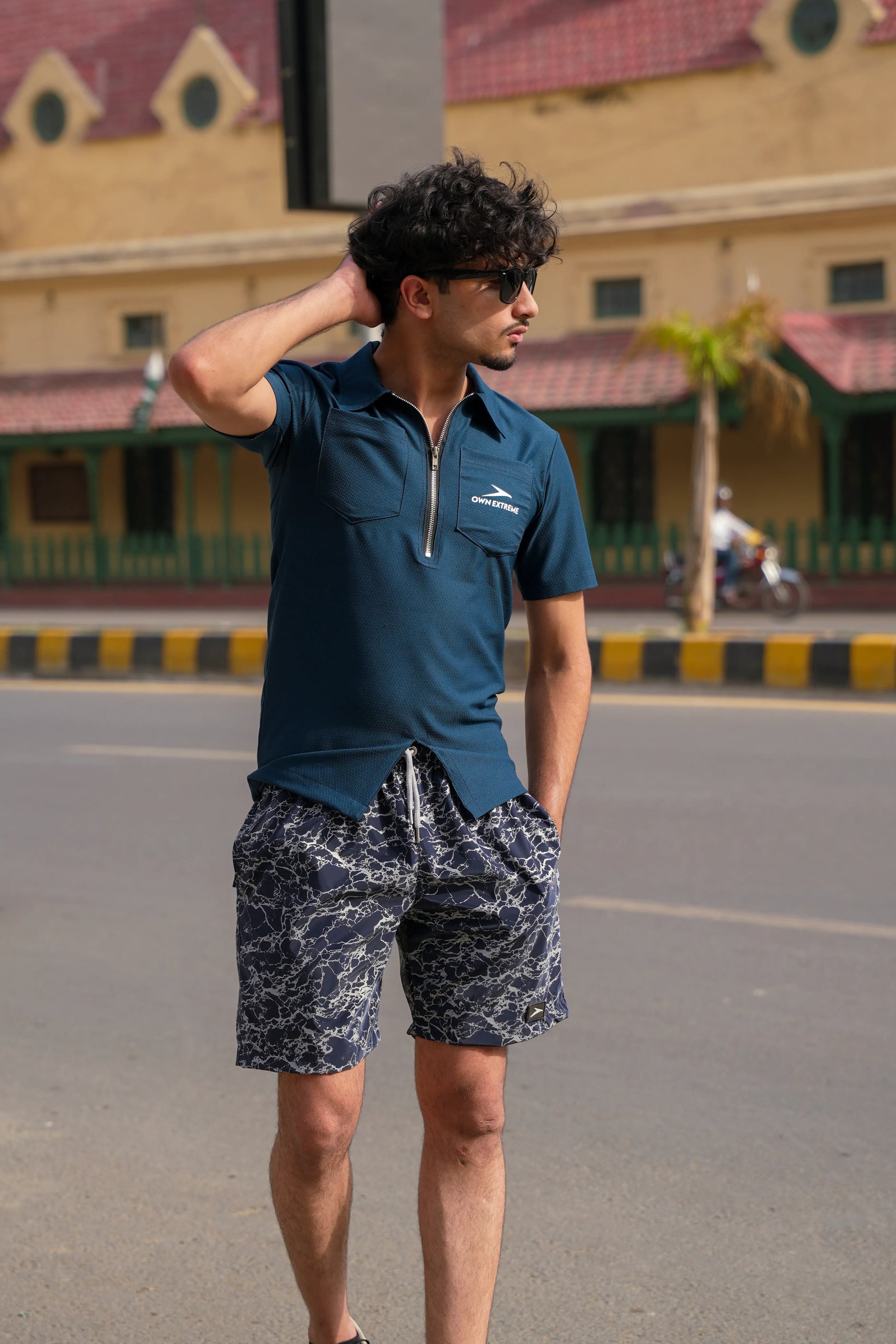Zippered Polo Shirt