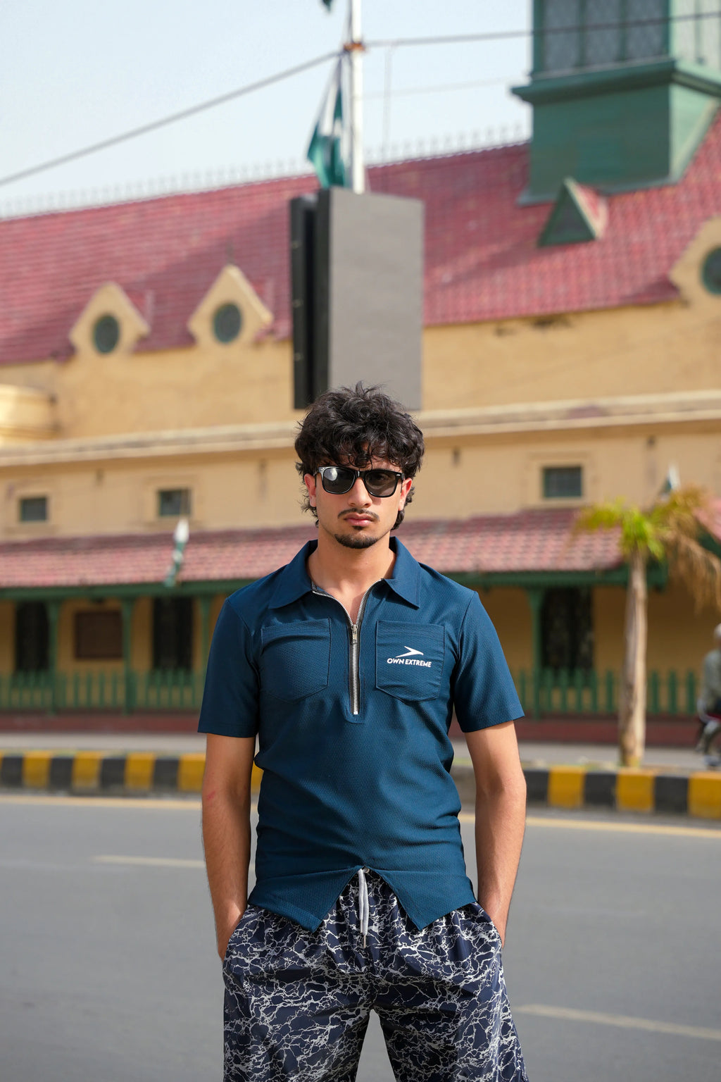 Zippered Polo Shirt